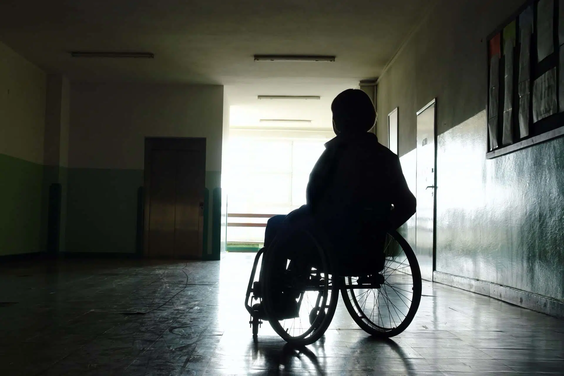 Individual in wheelchair