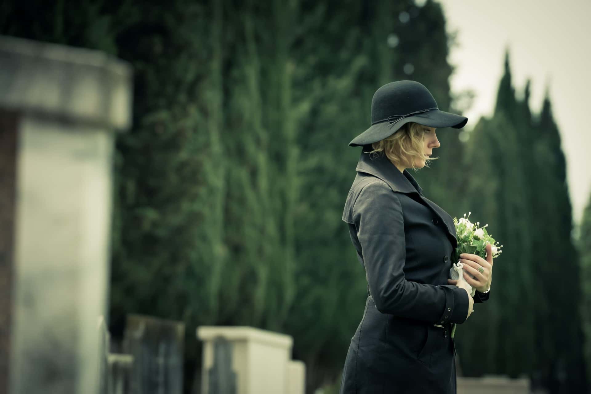 Woman mourning a wrongful death